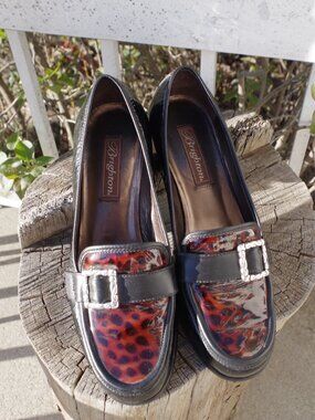 Ladies Patent Leather Brigton Loafers Made In Brazil High End Shoes